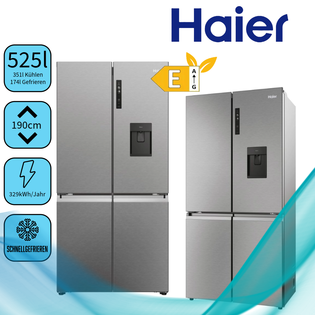 Haier HCR5919EHMP  Kühl-Gefrierkombination/Total No Frost/Wasserspender und automatischer Eiswürfelbereiter