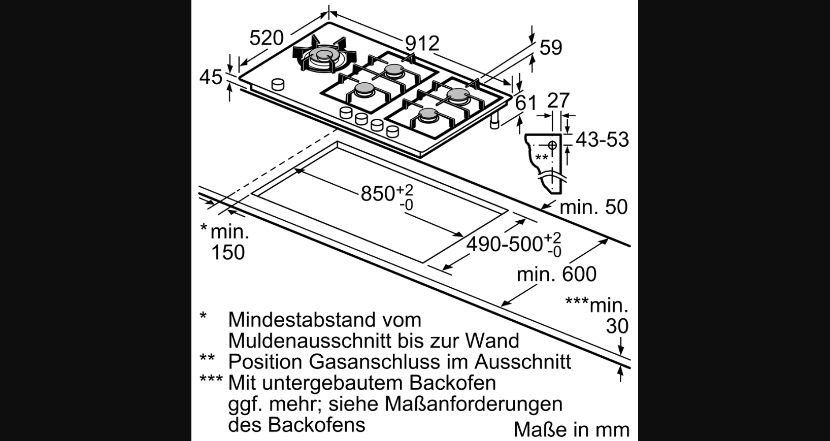 Siemens ER9A6SB70 Gaskochfeld