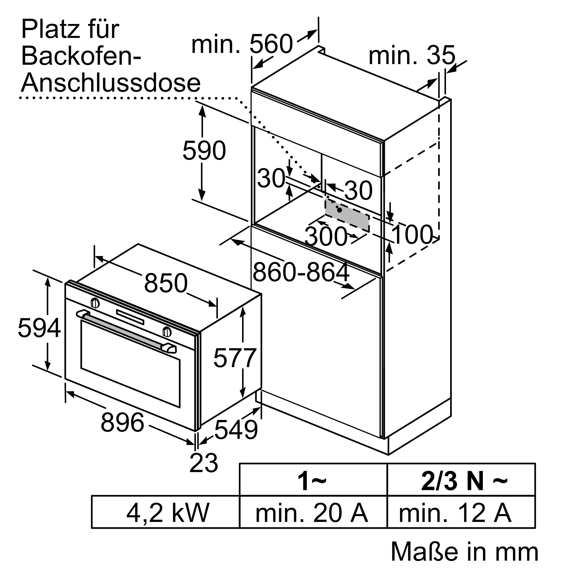 Bosch VBD5780S0 Einbaubackofen 112 Liter Pyrolyse Teleskopauszug