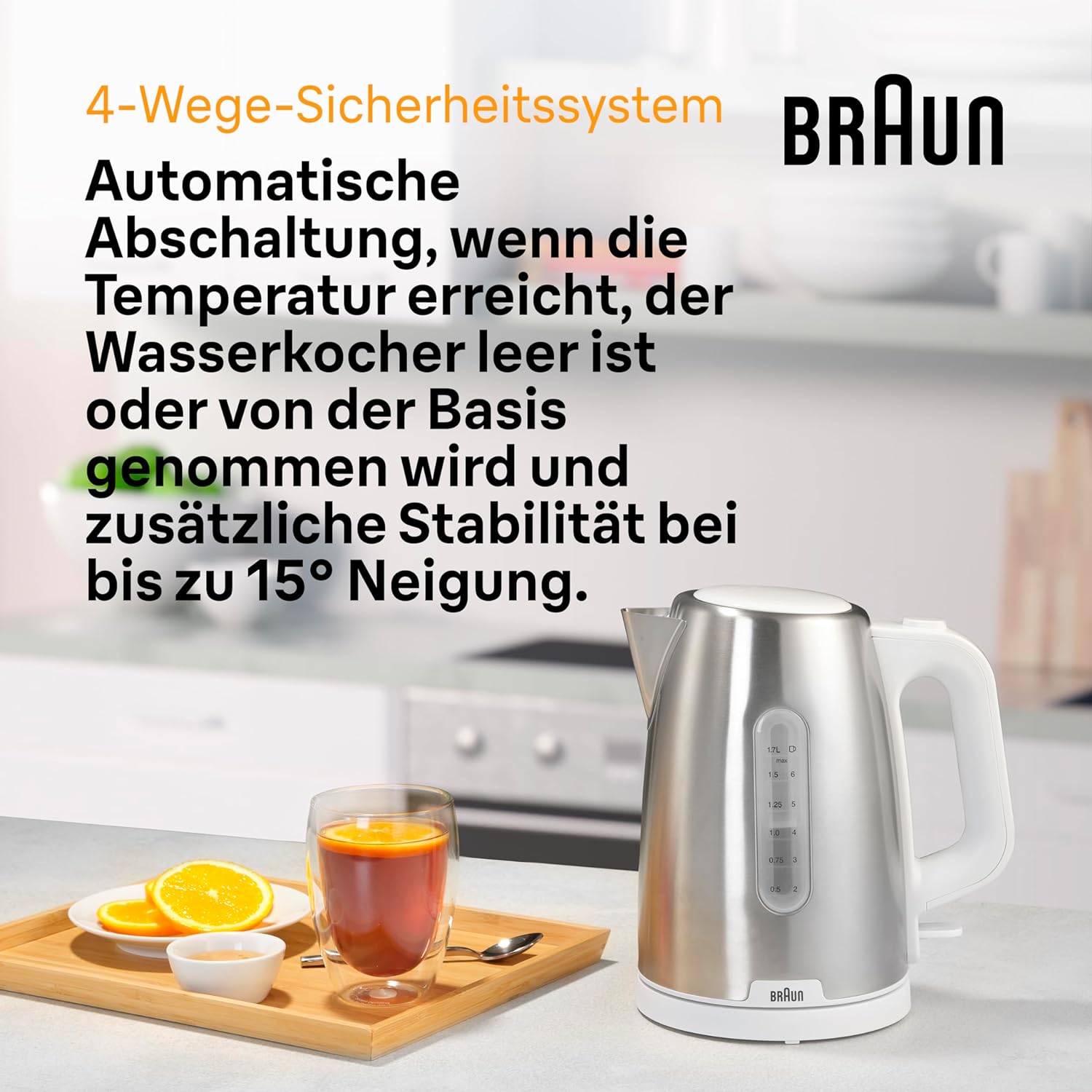 Braun WK1500WH PurShine weiss Wasserkocher