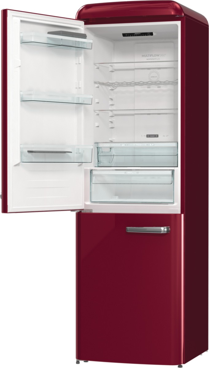 Gorenje ONRK619DR-L Kühl-Gefrier-Kombination Burgundy Links