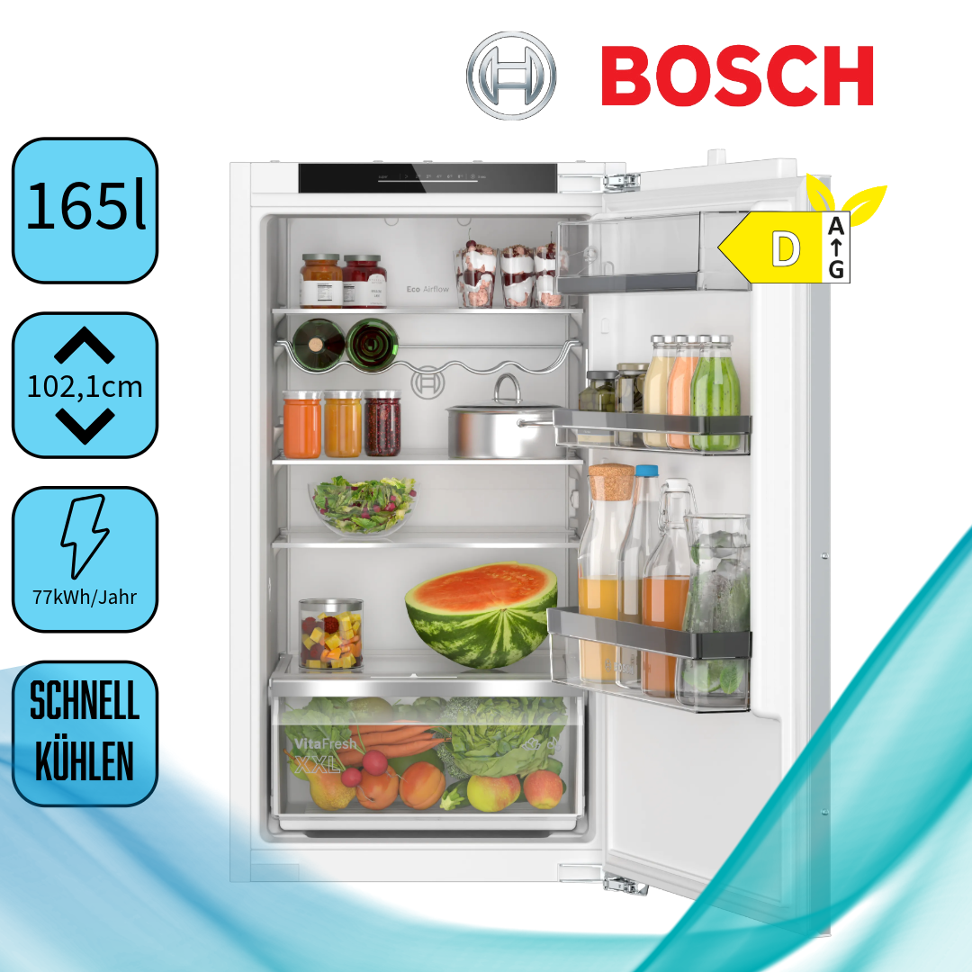 Bosch KIR31ADD1 Vollraumkühlschrank, Inhalt Kühlbereich 165 Liter
