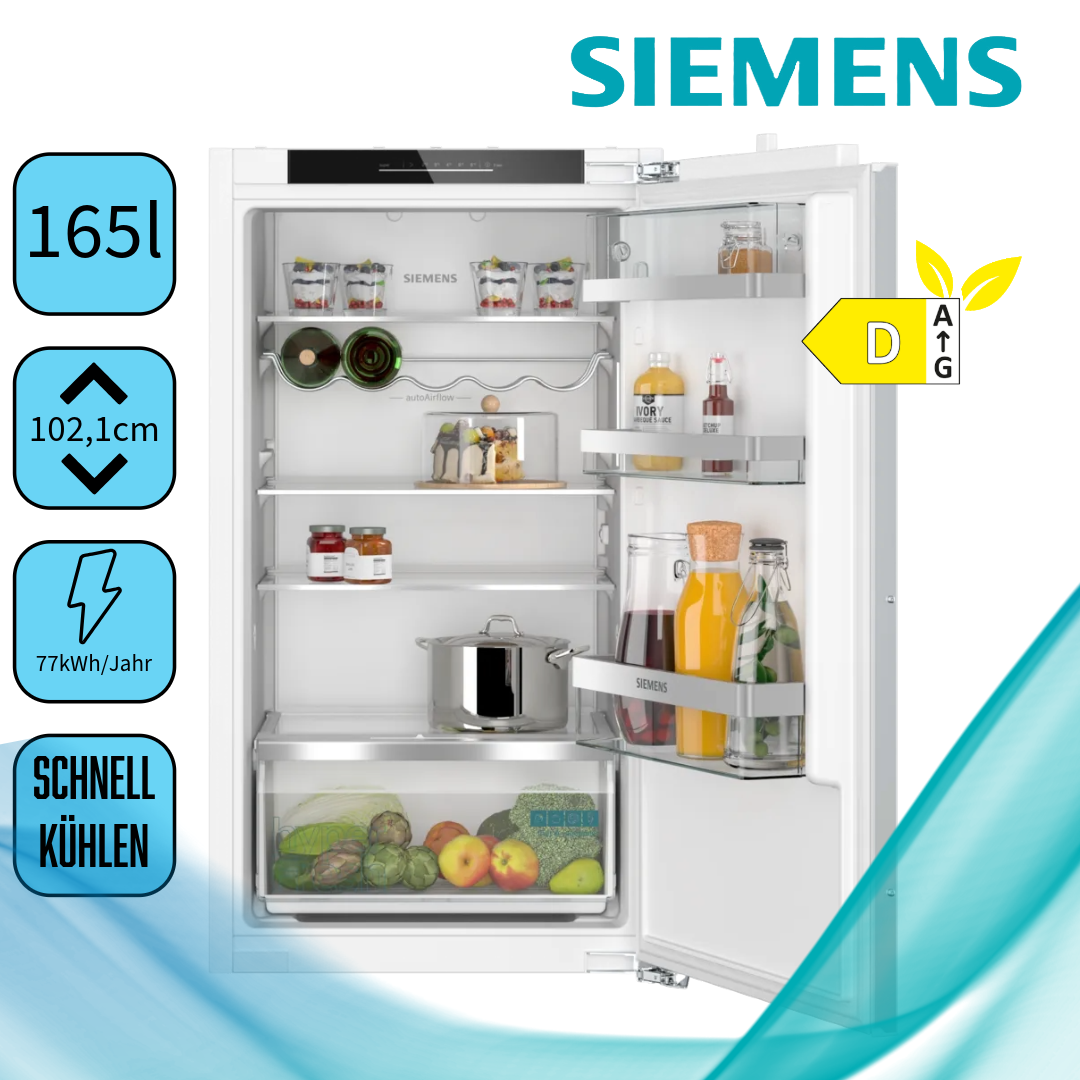 Siemens KI31RADD1 Einbau-Kühlschrank iQ500, integrierbarer Kühlautomat ohne Gefrierfach