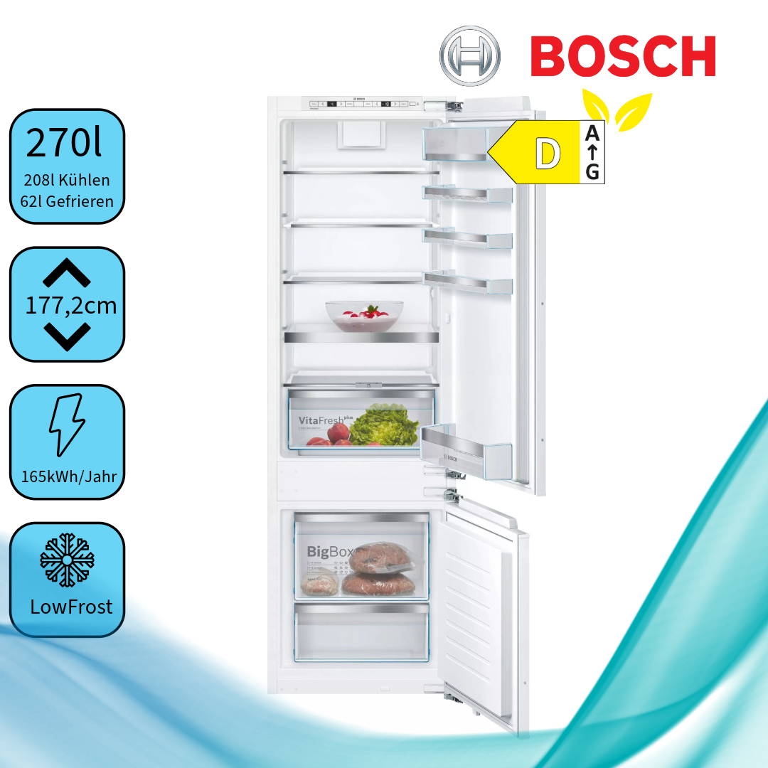 Bosch KIS87ADD0  Einbaukühl-Gefrierkombination