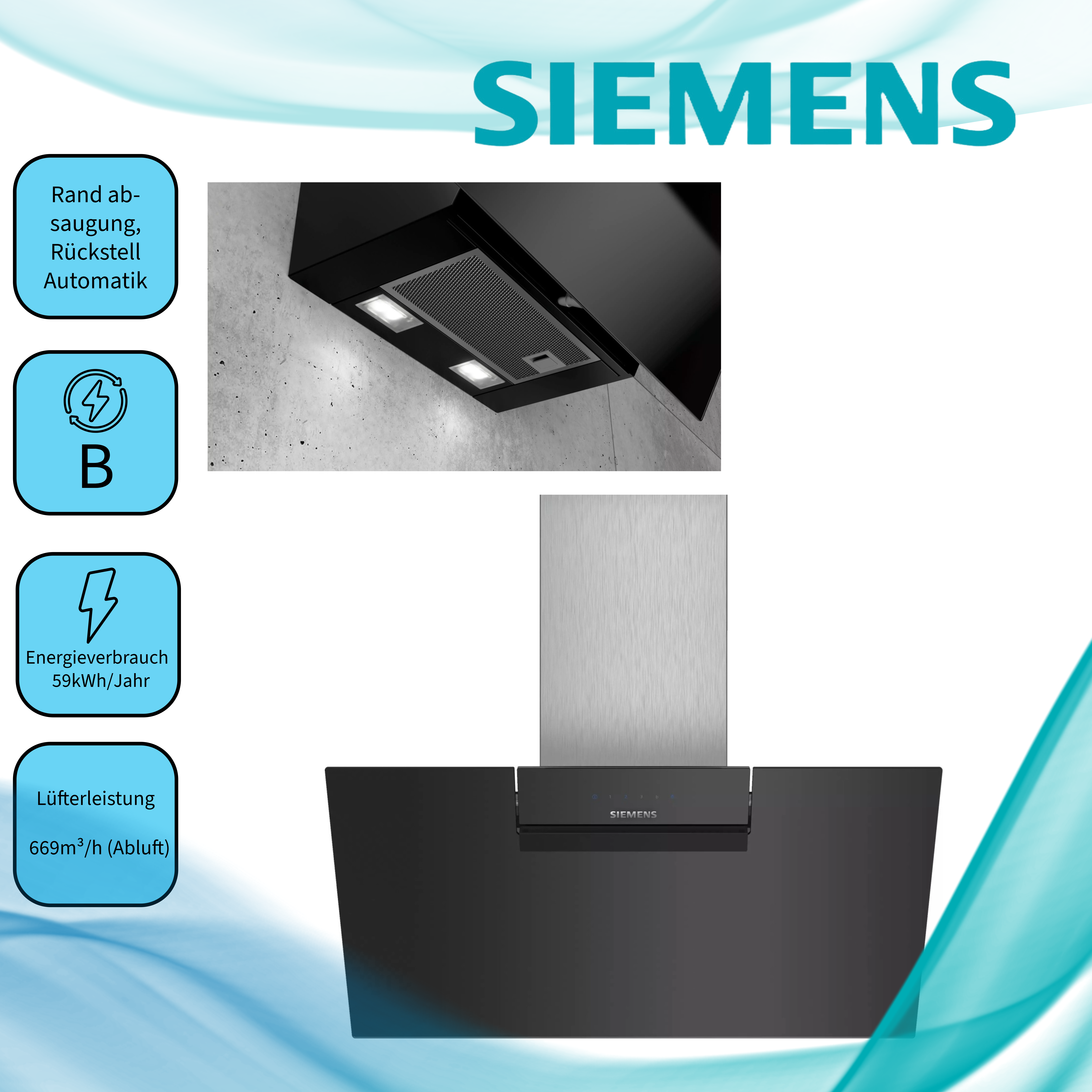 Siemens LC87KEM60 Abzugshaube  Touch-Control 