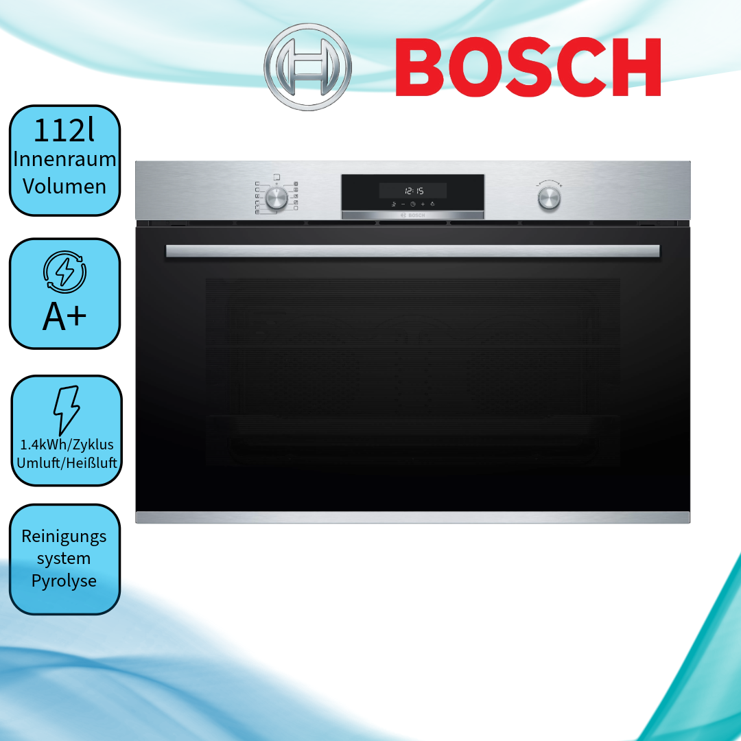 Bosch VBD5780S0 Einbaubackofen 112 Liter Pyrolyse Teleskopauszug