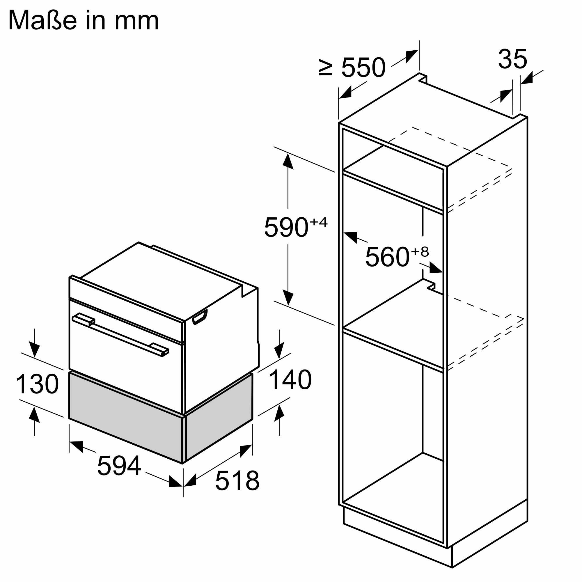 Siemens BI710C1W1  Wärmeschublade  Touch-Bedienung  Höhe 14 cm  Breite 60 cm