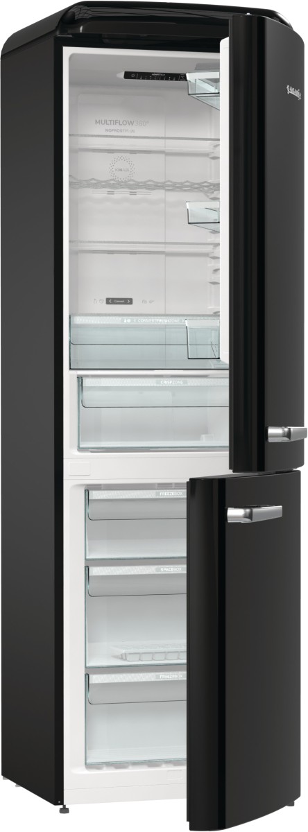 Gorenje ONRK619DBK Kühl-Gefrier-Kombination Schwarz Rechts