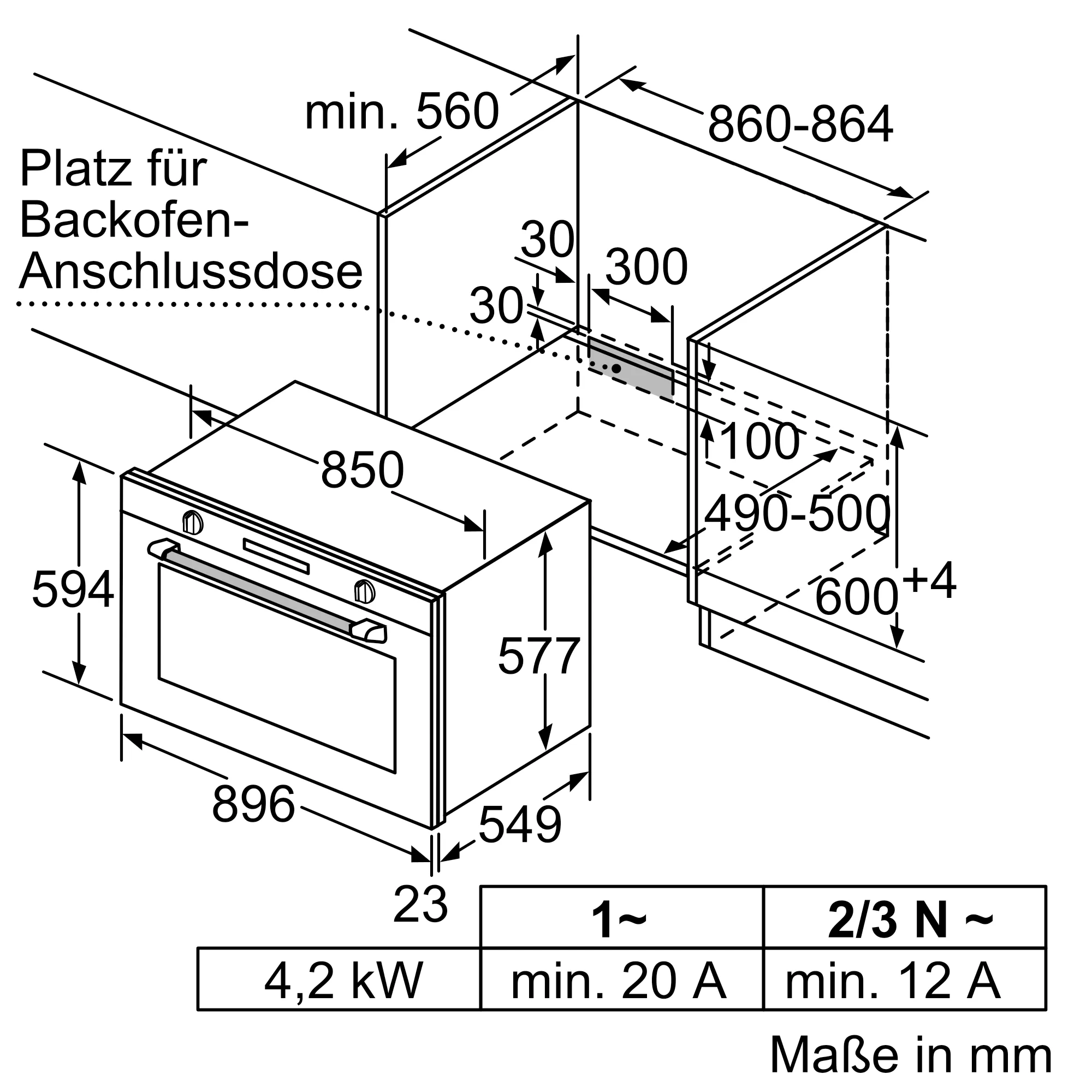 Bosch VBD5780S0 Einbaubackofen 112 Liter Pyrolyse Teleskopauszug