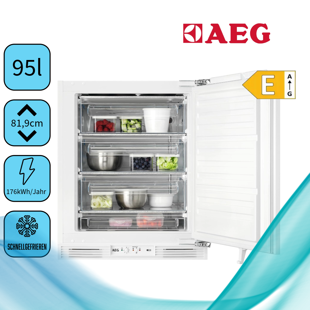 AEG OAB6I82EF Unterbaugefrierschrank  176 kWh/Jahr  95 Liter 