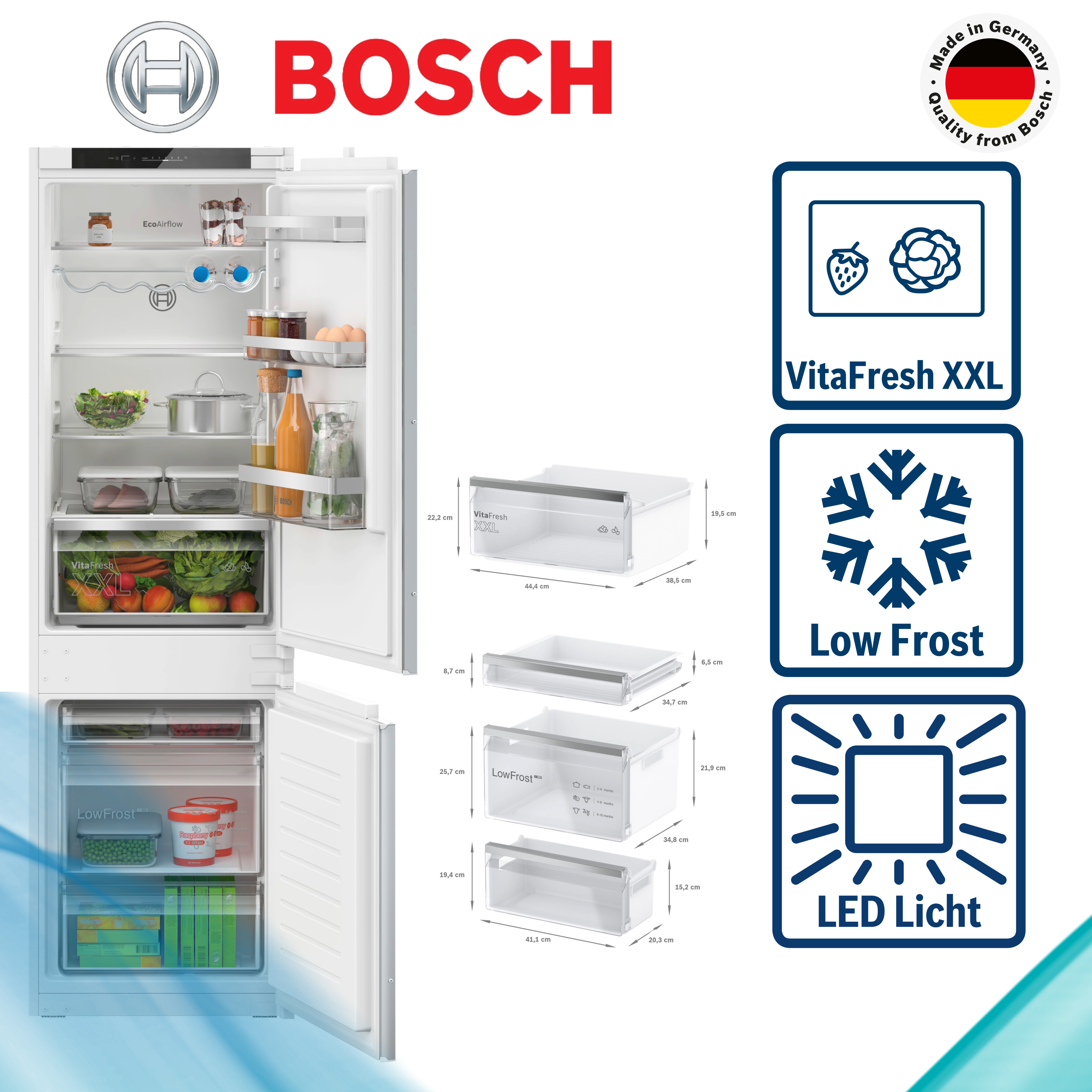 Bosch KIV86VSE0  Kühl-Gefrierkombination