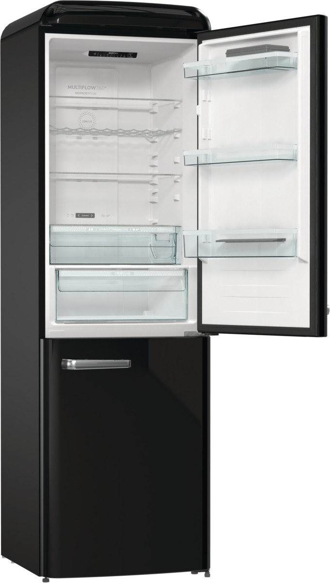 Gorenje ONRK619DBK Kühl-Gefrier-Kombination Schwarz Rechts