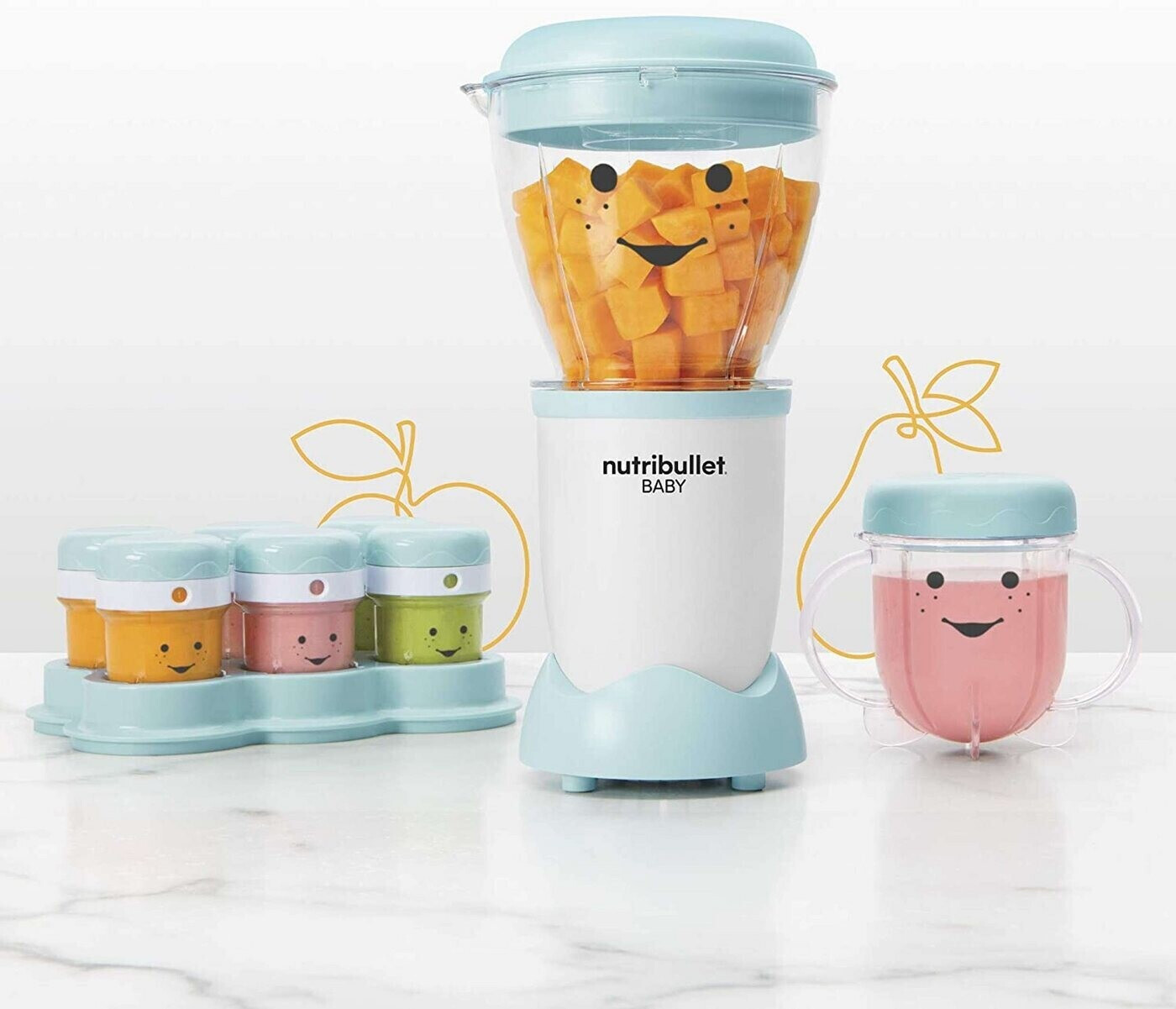 NutriBullet Ausstellungsstück NBY100 Baby Standmixer Set weiss 