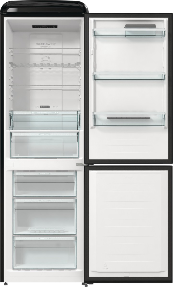 Gorenje ONRK619DBK Kühl-Gefrier-Kombination Schwarz Rechts