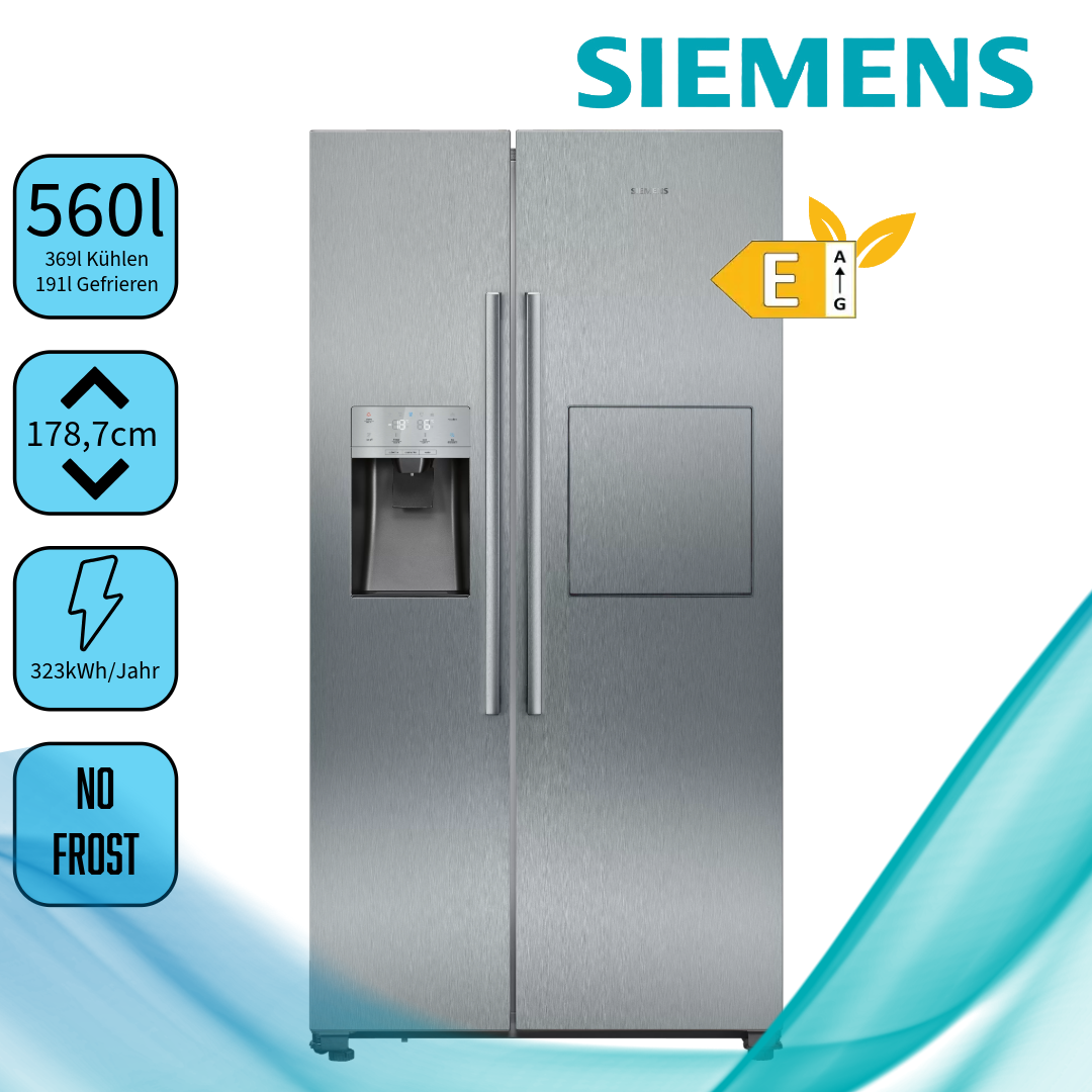 Siemens KA93GAIEP  Side-by-Side-Kühlschrank   Inhalt Kühlbereich 369 Liter 