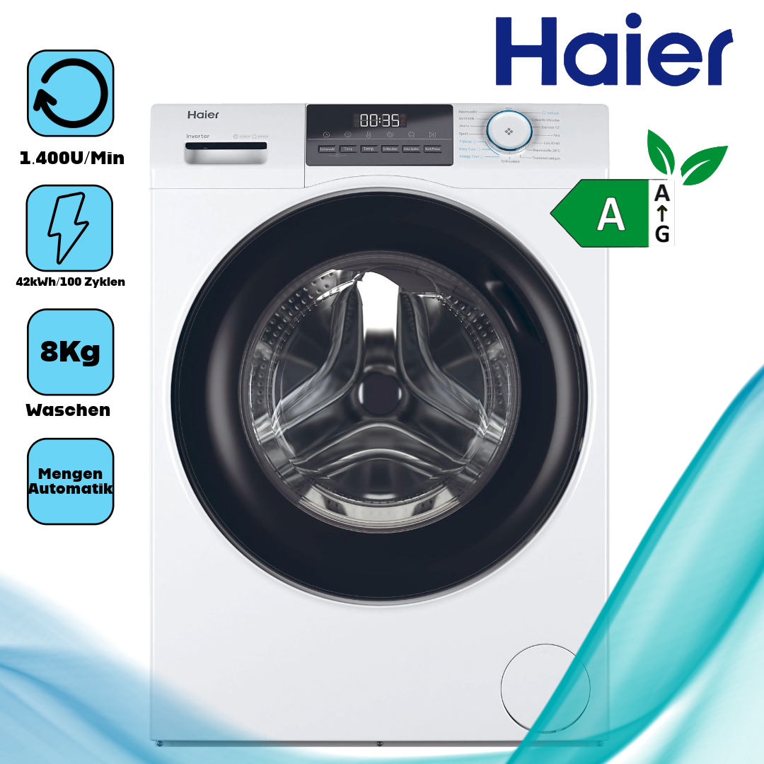 Haier HW80-BP14929 Waschmaschine - 8 kg Frontlader