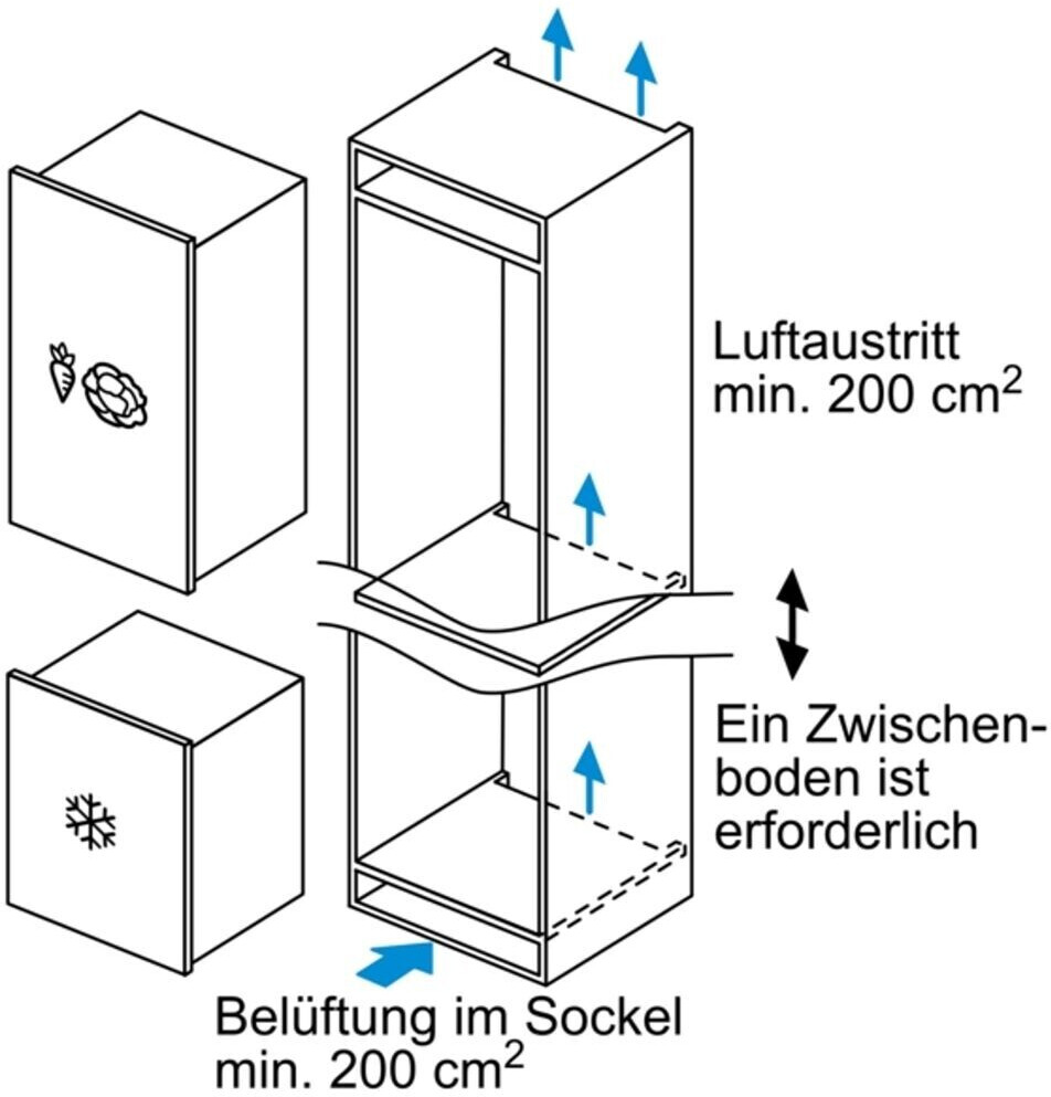 Bosch GIV11AFE0  Einbaugefrierschrank  167 kWh/Jahr  72 Liter 