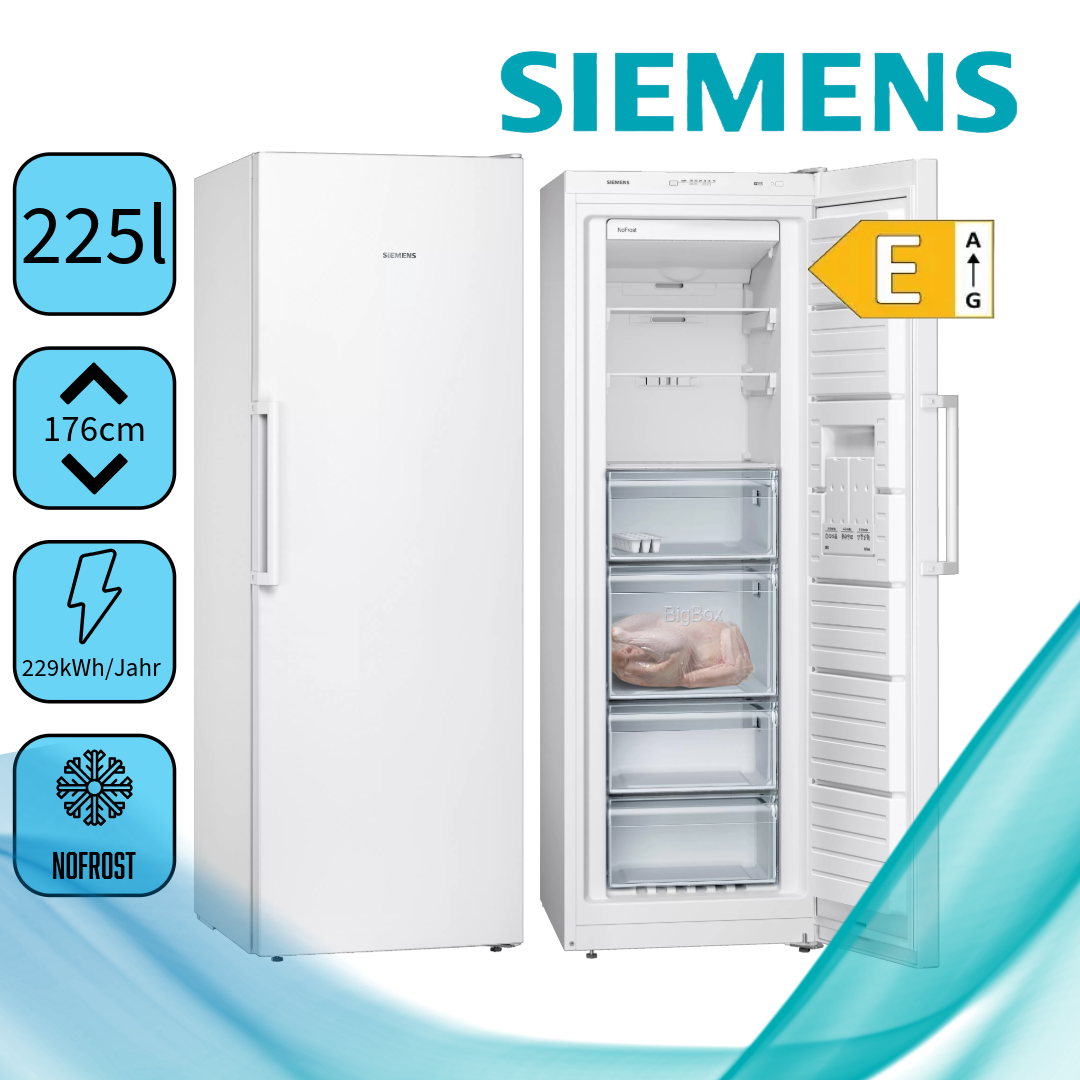 Siemens GS33NVWEP iQ300 Freistehender Gefrierschrank