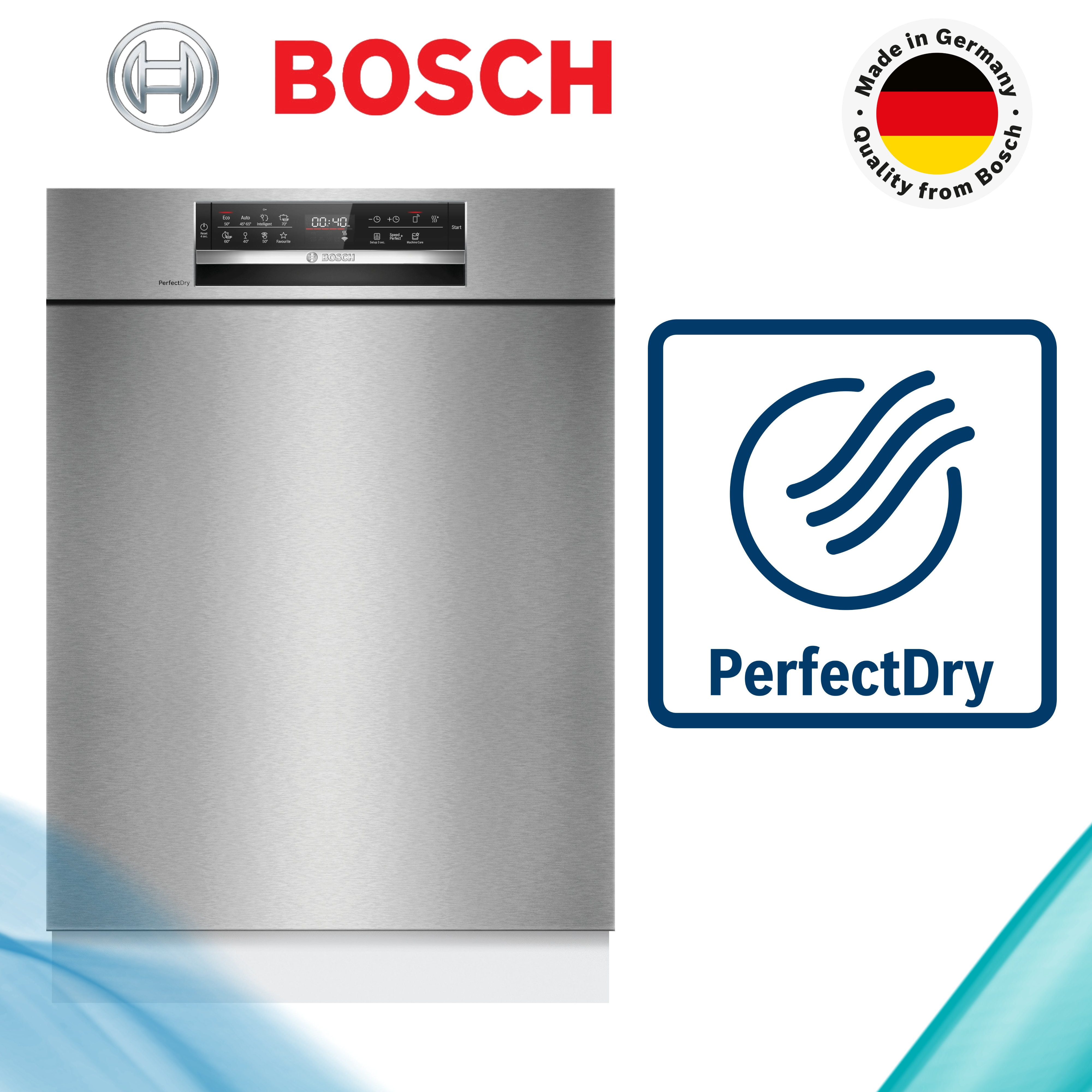  Bosch SMU6ZCS16E Einbaugeschirrspüler  Anzahl Maßgedecke 14  Wasserverbrauch p. Waschzyklus 9,5 Liter 