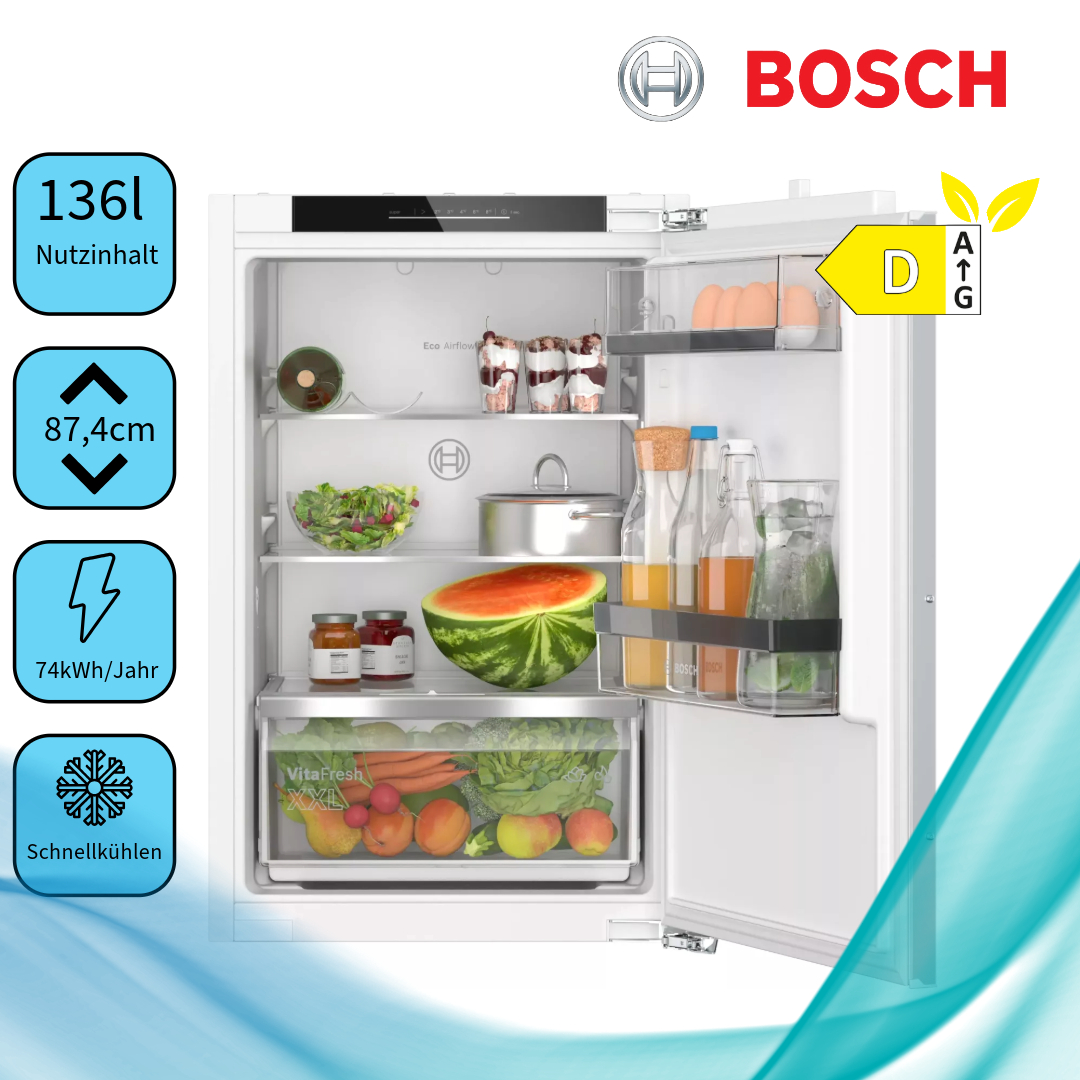 Bosch KIR21ADD1 Unterbau-Kühlschrank, Einbaukühlschrank 0-Grad-Zone
