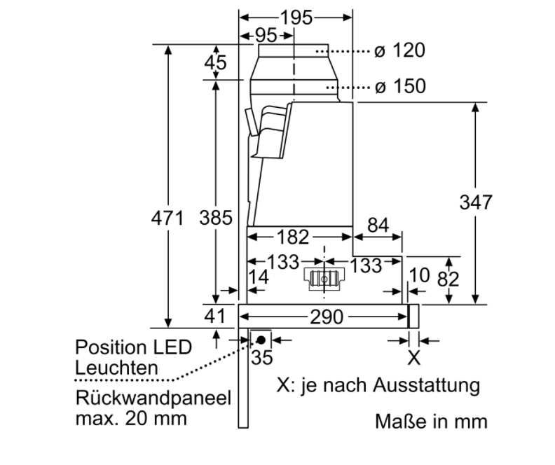 Bosch Ausstellungsstück DFR097A52 Serie 4 Flachschirmhaube 90 cm Silbermetallic