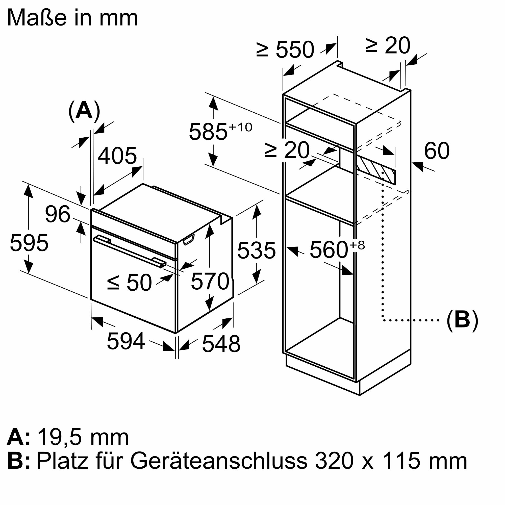 Bosch HBG579BS0 Einbaubackofen  71 Liter  Pyrolyse  Drehspieß