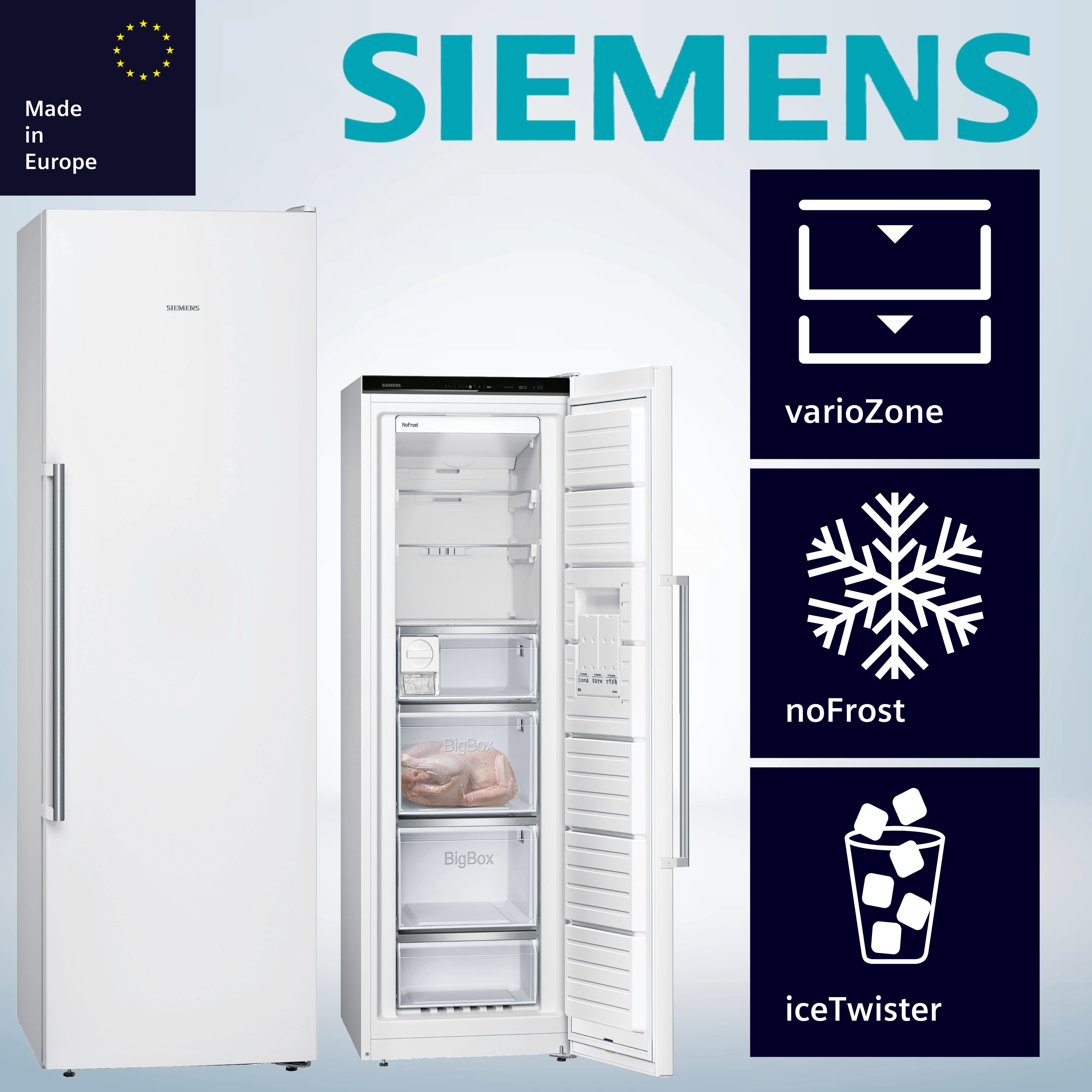 Siemens GS36NAWEP  Standgefrierschrank   242 Liter