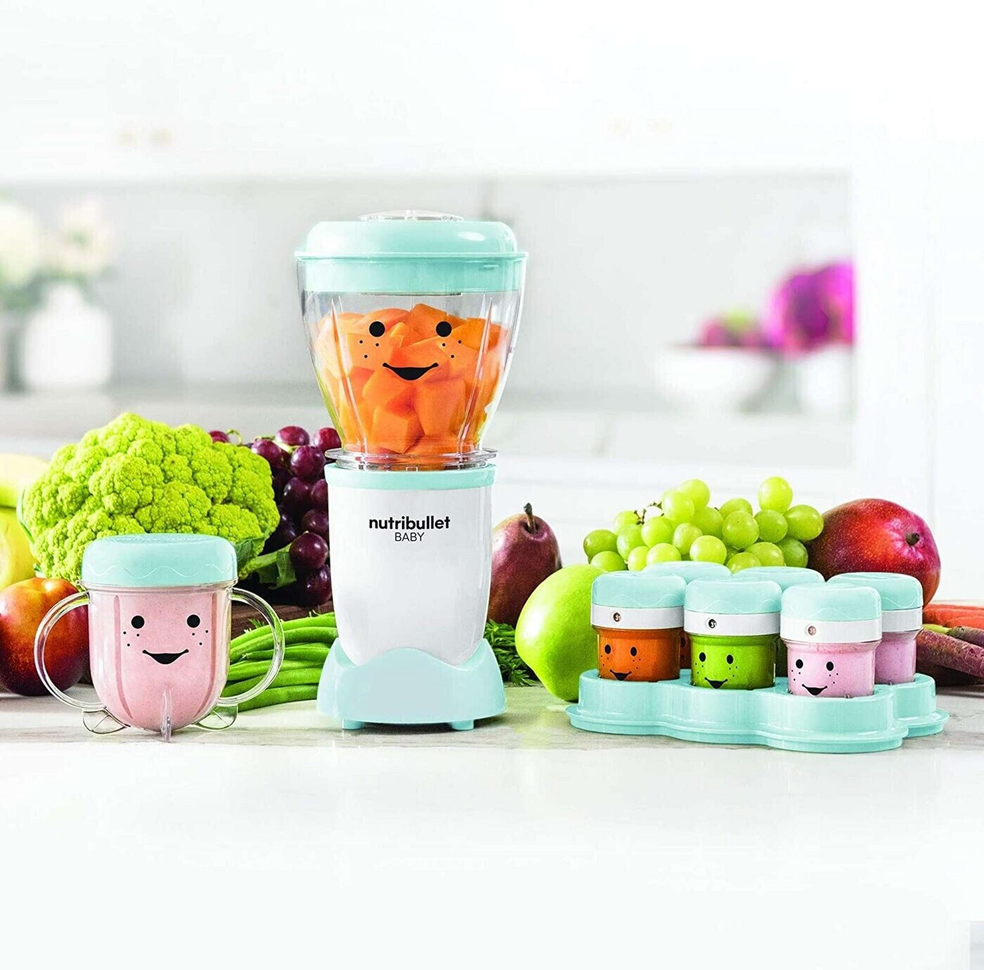 NutriBullet Ausstellungsstück NBY100 Baby Standmixer Set weiss 