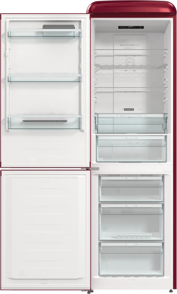 Gorenje ONRK619DR-L Kühl-Gefrier-Kombination Burgundy Links