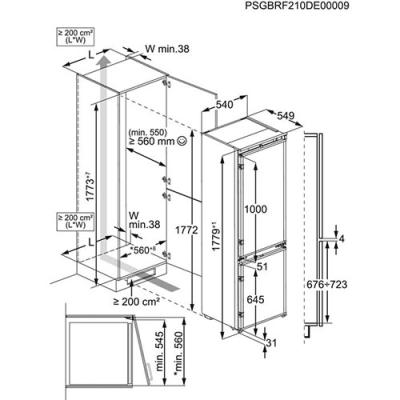 AEG NSC6N183ES Einbau Kühl-Gefrierkombination