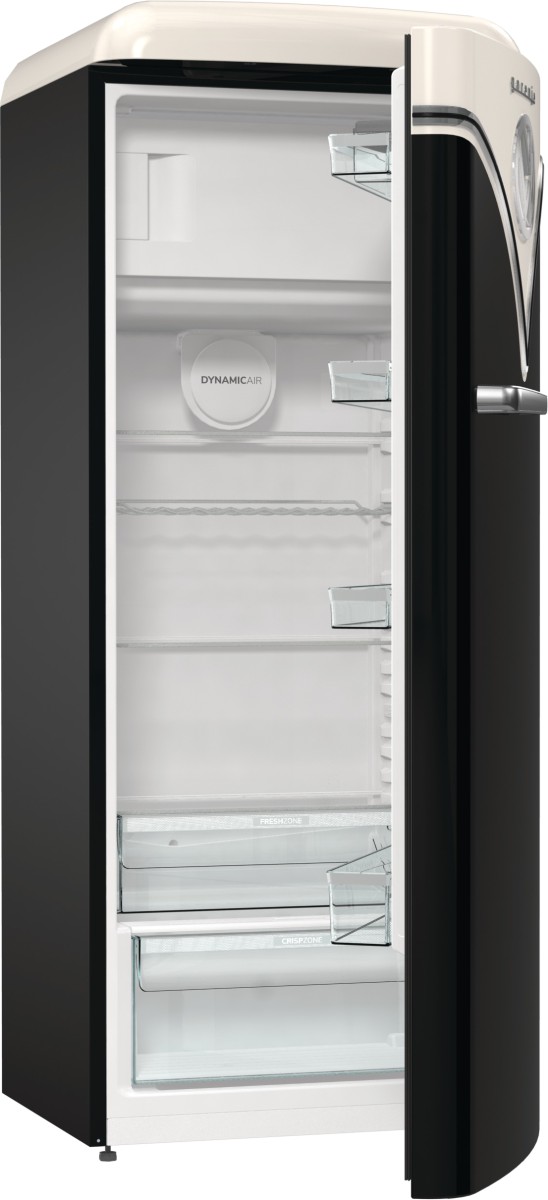 Gorenje OBRB615DBK VW Bulli Retro Edition schwarz Standkühlschrank 