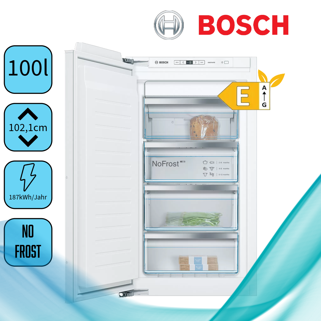 Bosch GIN31ACE0  Einbaugefrierschrank Schnellgefrieren