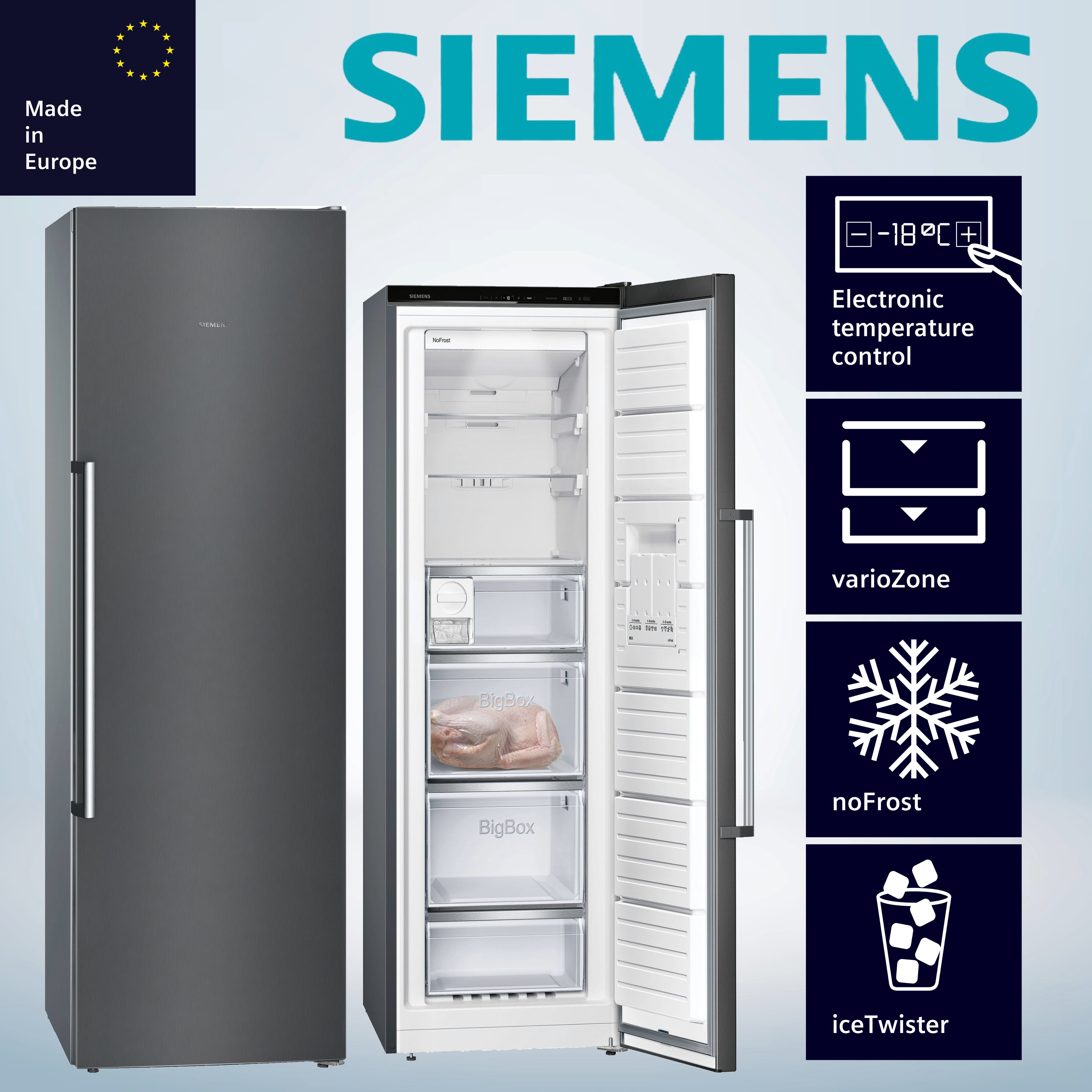 Siemens GS36NAXEP  Standgefrierschrank   242 Liter 