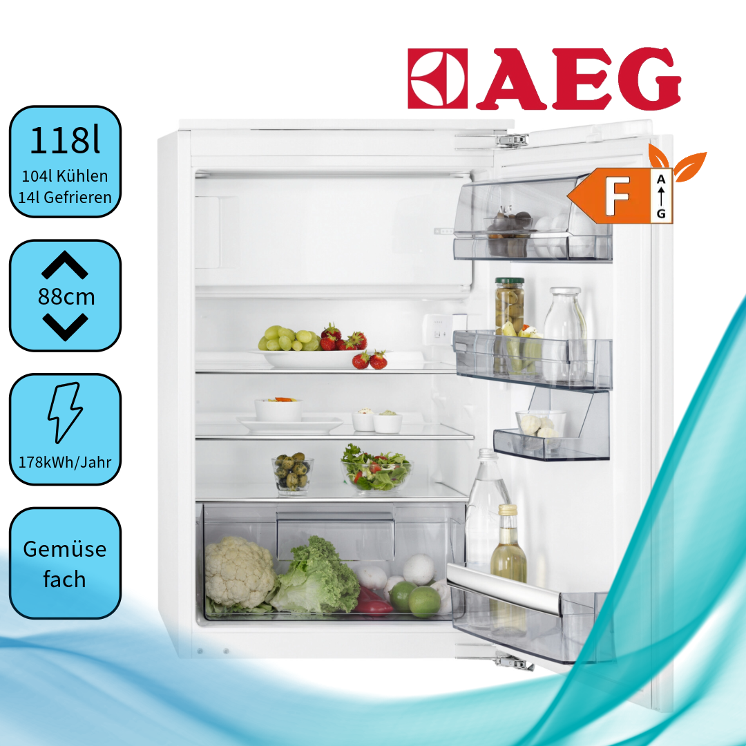 AEG SFB688F1AF  Einbaukühlschrank   Inhalt Kühlbereich 104 Liter