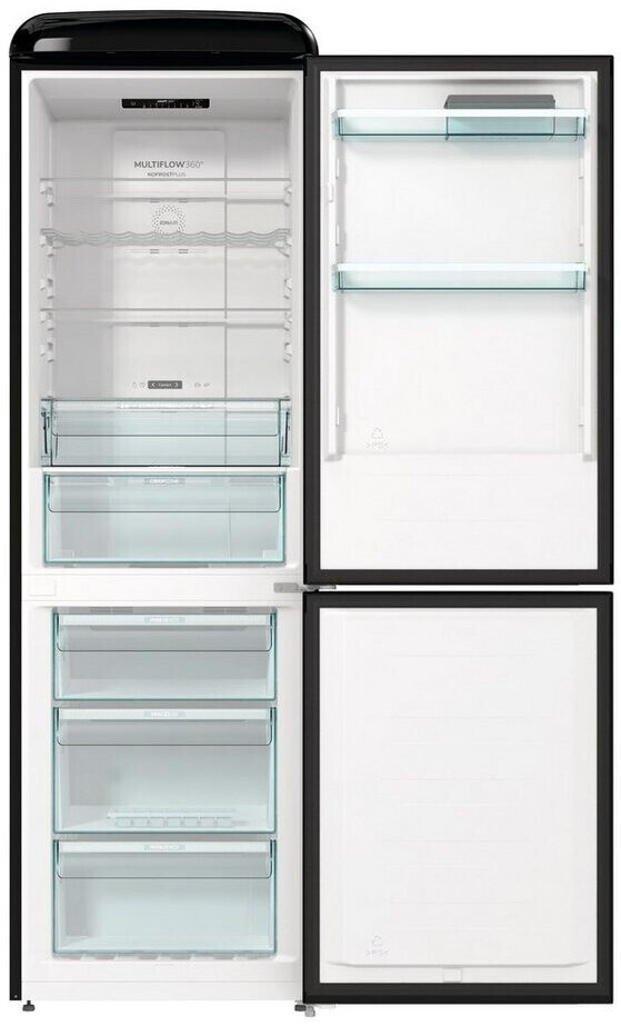 Gorenje ONRK619DBK Kühl-Gefrier-Kombination Schwarz Rechts