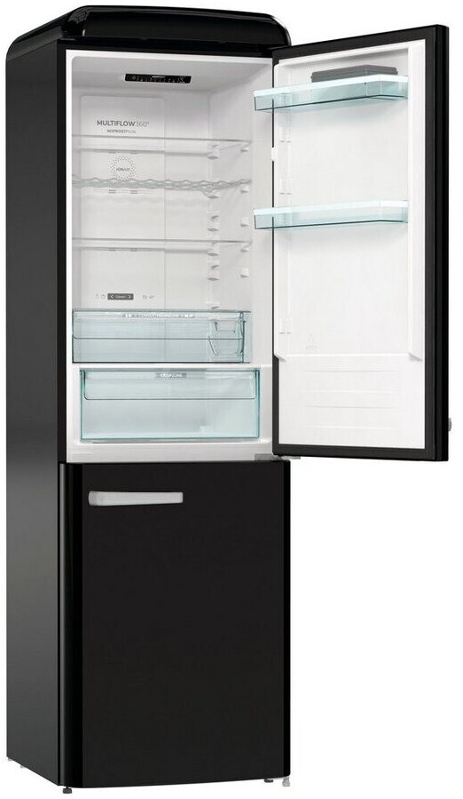 Gorenje ONRK619DBK Kühl-Gefrier-Kombination Schwarz Rechts