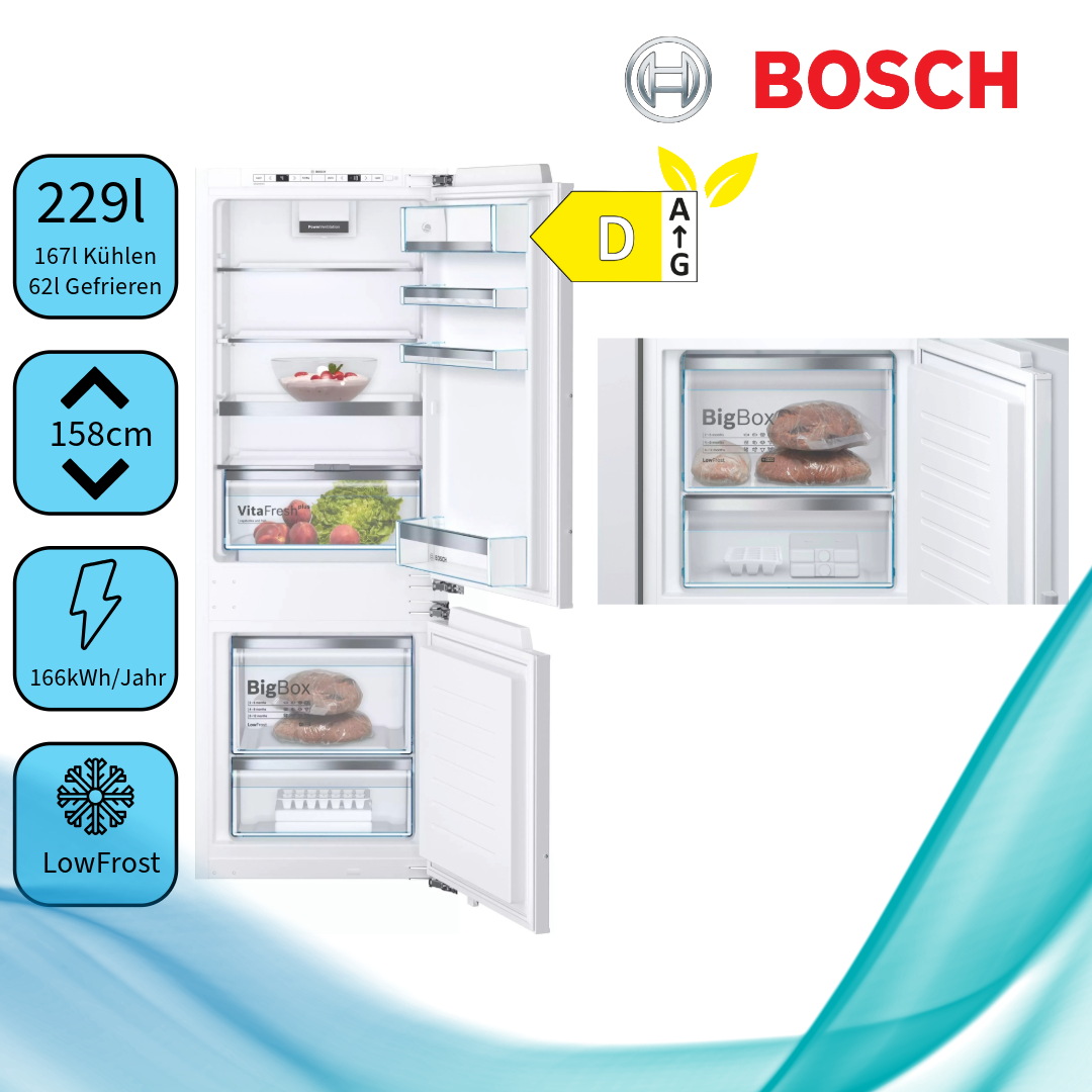 Bosch KIS77ADD0 Serie 6 Einbau-Kühl-Gefrier-Kombination