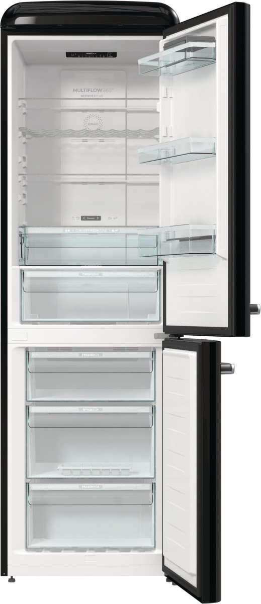 Gorenje ONRK619DBK Kühl-Gefrier-Kombination Schwarz Rechts