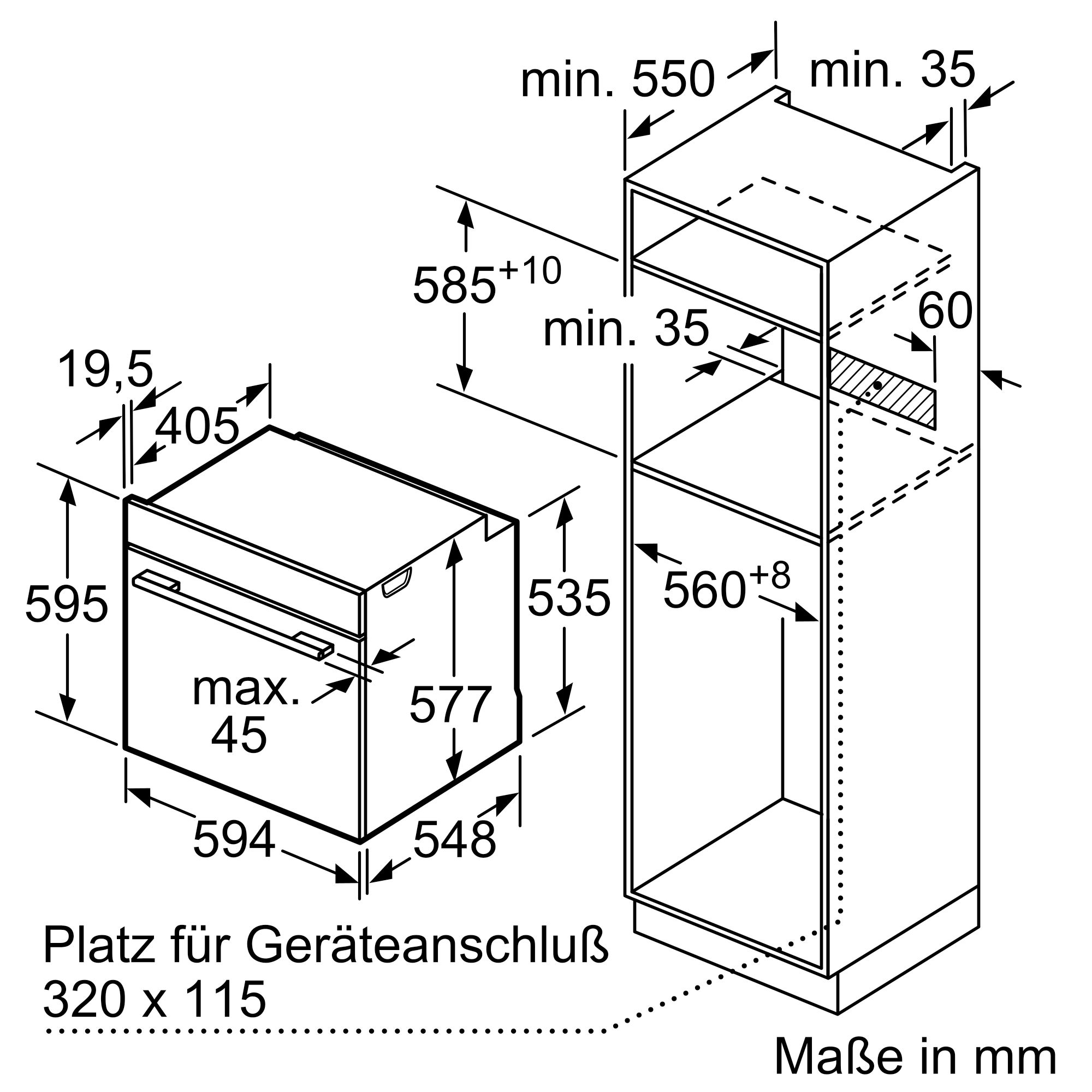  Siemens HS758G3B1 Einbaubackofen  71 Liter  Hydrolyse  WLAN-fähig 